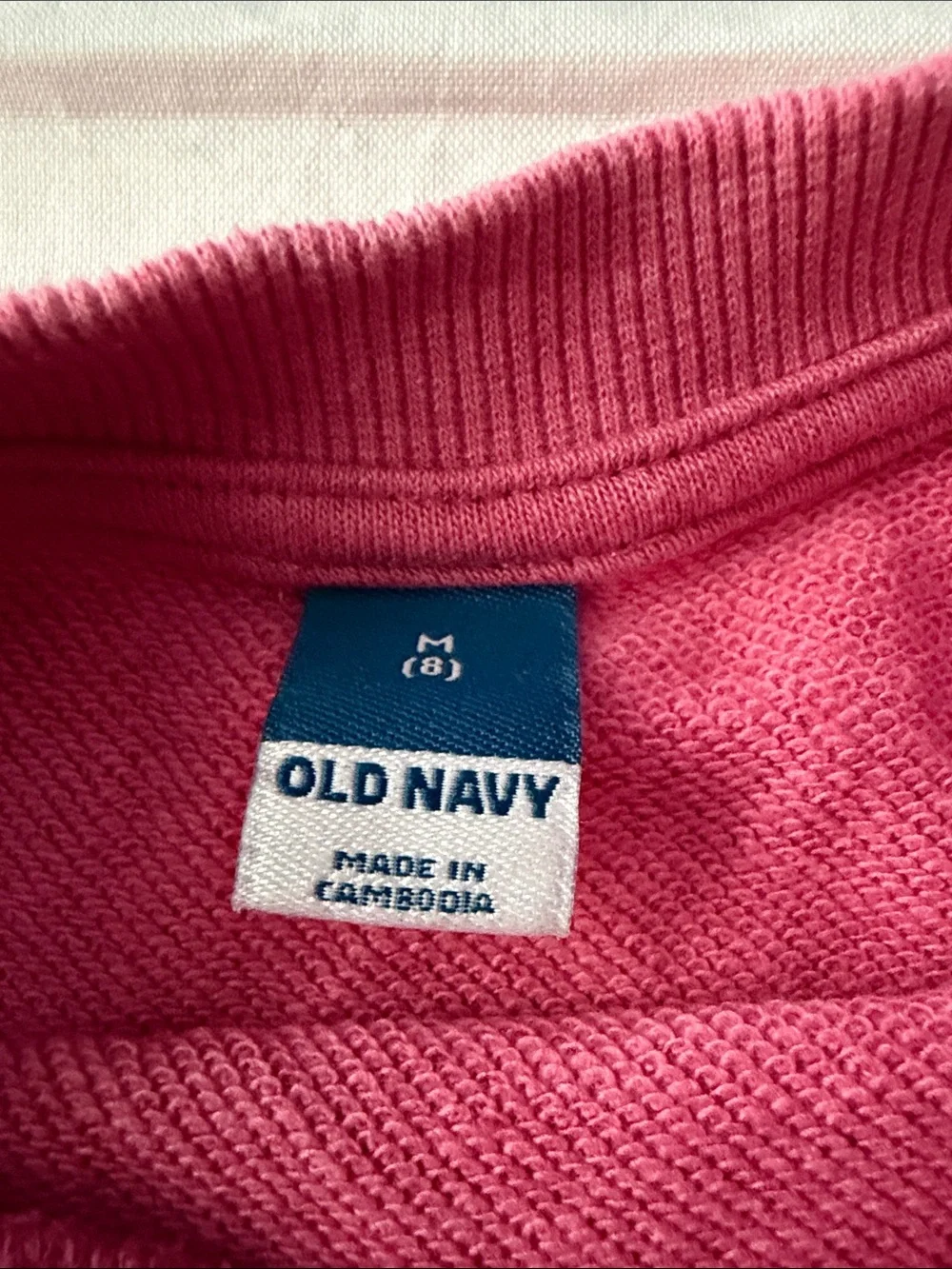 Old Navy Bright Pink Heart Globe Sweatshirt